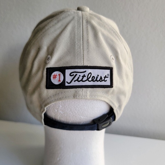 Titleist FootJoy FJ Golf Hat Cap Logo Tan Blue Orange Adjustable Tigers - Picture 3 of 13